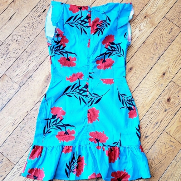 Tie Front Tea Dress in Poppy Print - Picture 7 of 7